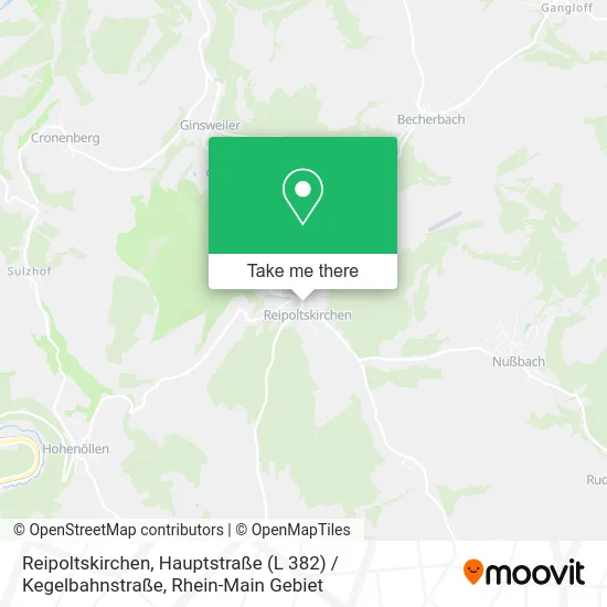 Карта Reipoltskirchen, Hauptstraße (L 382) / Kegelbahnstraße