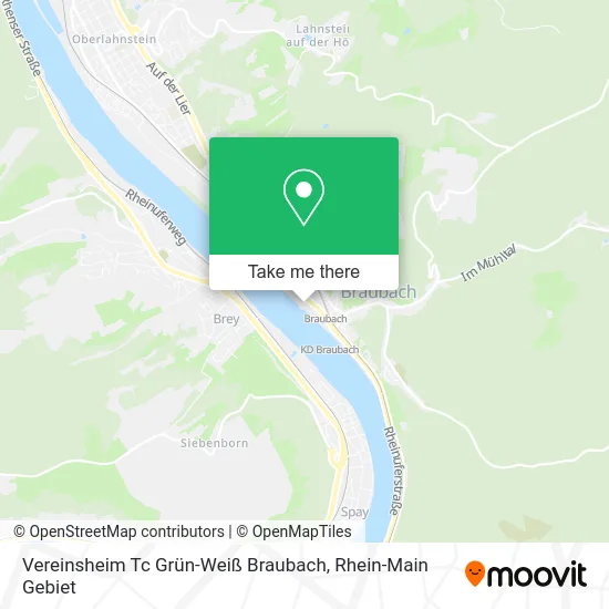 Карта Vereinsheim Tc Grün-Weiß Braubach