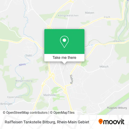 Карта Raiffeisen Tankstelle Bitburg