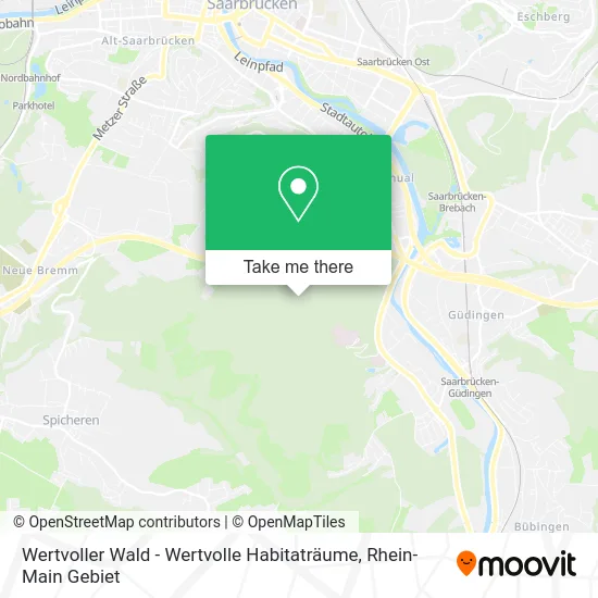 Карта Wertvoller Wald - Wertvolle Habitaträume