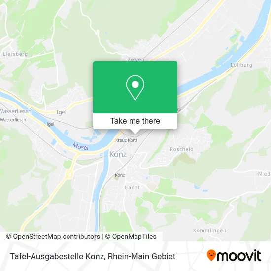 Карта Tafel-Ausgabestelle Konz