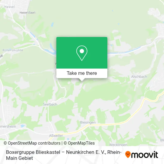 Карта Boxergruppe Blieskastel – Neunkirchen E. V.