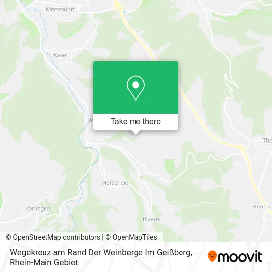 Карта Wegekreuz am Rand Der Weinberge Im Geißberg