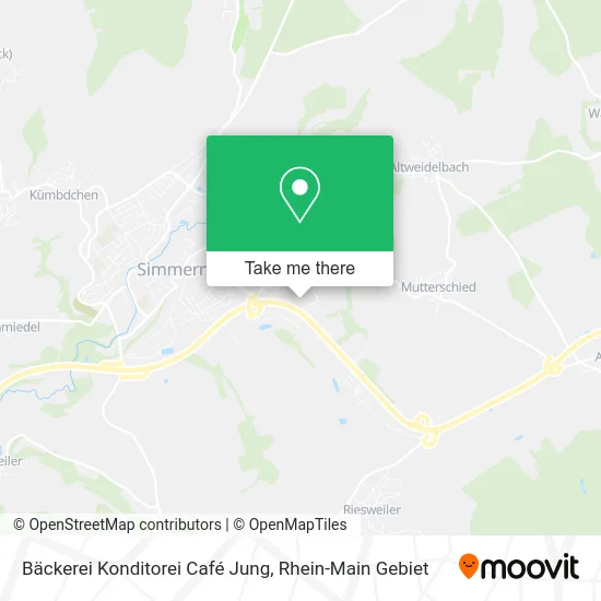 Карта Bäckerei Konditorei Café Jung