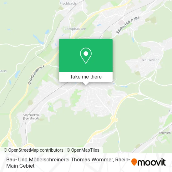 Карта Bau- Und Möbelschreinerei Thomas Wommer