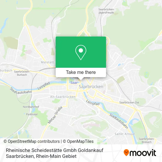 Карта Rheinische Scheidestätte Gmbh Goldankauf Saarbrücken