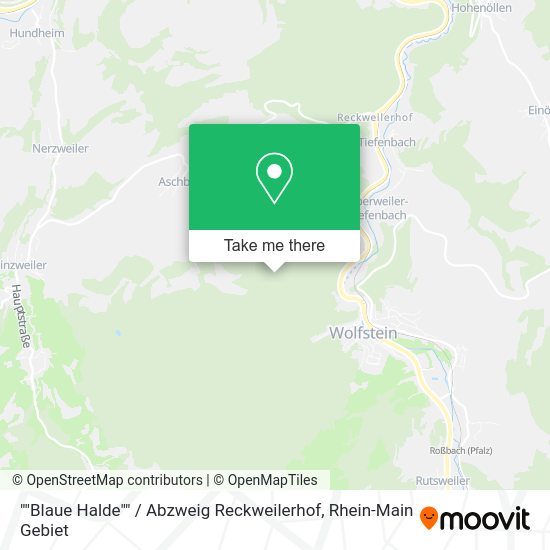 Карта ""Blaue Halde"" / Abzweig Reckweilerhof