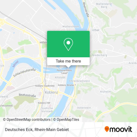 Карта Deutsches Eck
