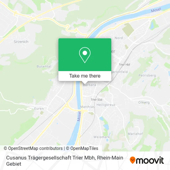 Карта Cusanus Trägergesellschaft Trier Mbh