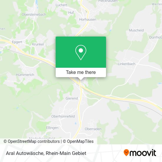 Карта Aral Autowäsche