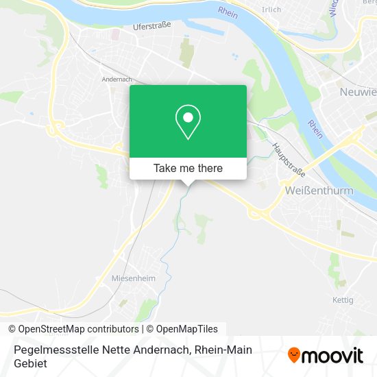 Карта Pegelmessstelle Nette Andernach