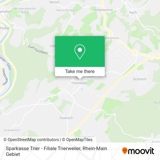 Карта Sparkasse Trier - Filiale Trierweiler