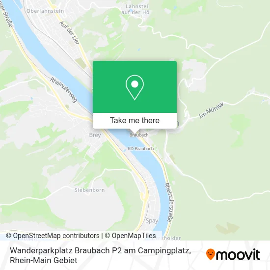 Карта Wanderparkplatz Braubach P2 am Campingplatz