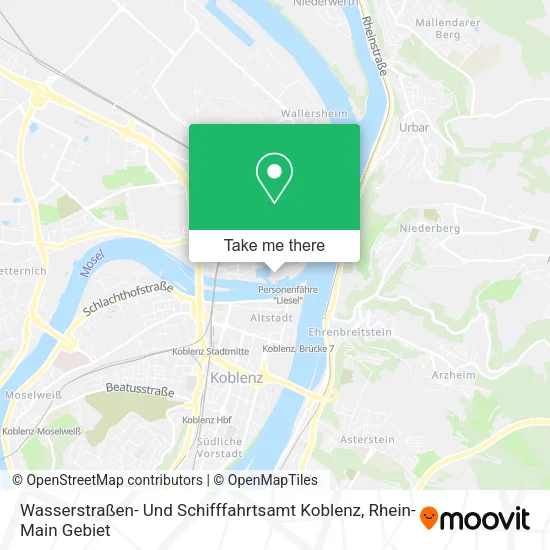 Карта Wasserstraßen- Und Schifffahrtsamt Koblenz