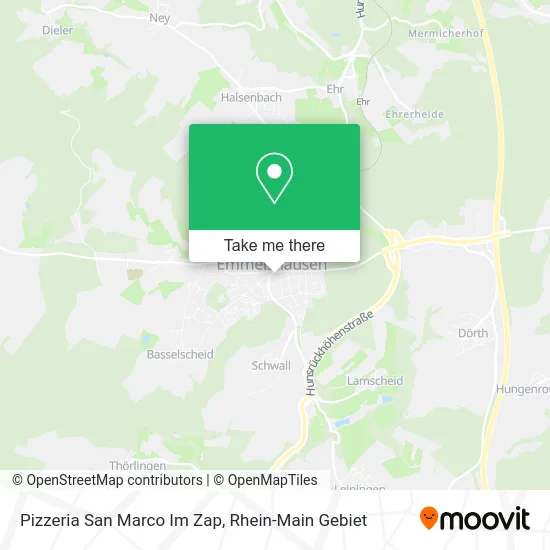Карта Pizzeria San Marco Im Zap