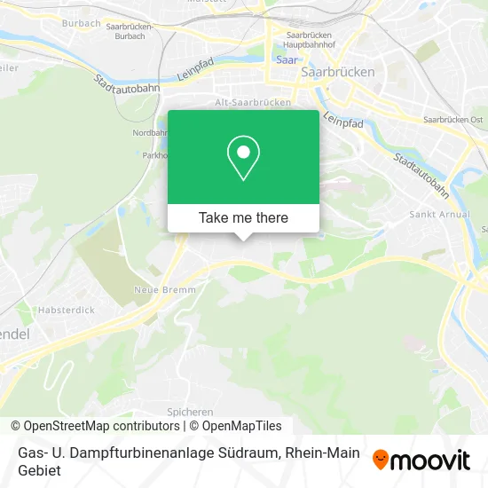 Карта Gas- U. Dampfturbinenanlage Südraum