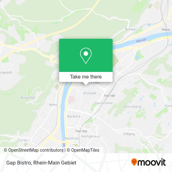 Карта Gap Bistro