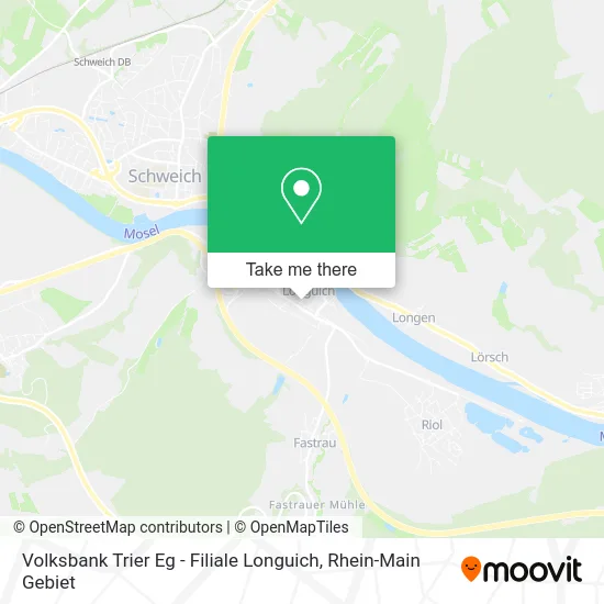 Карта Volksbank Trier Eg - Filiale Longuich
