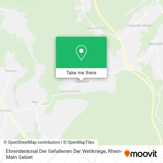 Карта Ehrendenkmal Der Gefallenen Der Weltkriege