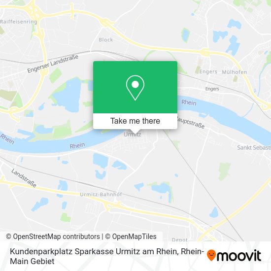 Карта Kundenparkplatz Sparkasse Urmitz am Rhein