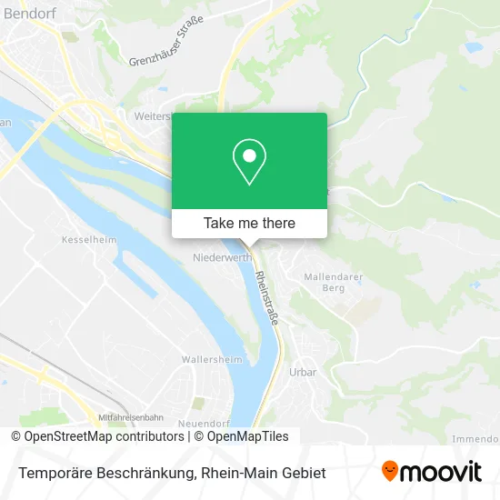 Карта Temporäre Beschränkung