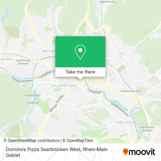 Карта Domino's Pizza Saarbrücken West
