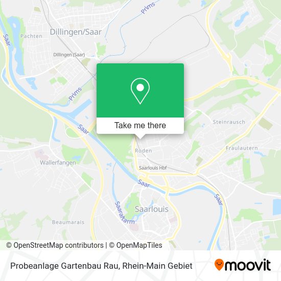 Карта Probeanlage Gartenbau Rau