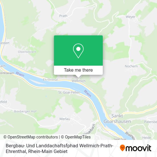 Карта Bergbau- Und Landdachaftsfphad Wellmich-Prath-Ehrenthal