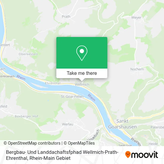 Карта Bergbau- Und Landdachaftsfphad Wellmich-Prath-Ehrenthal