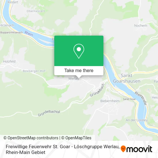 Карта Freiwillige Feuerwehr St. Goar - Löschgruppe Werlau