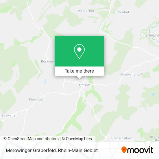Карта Merowinger Gräberfeld