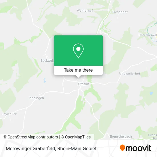 Карта Merowinger Gräberfeld