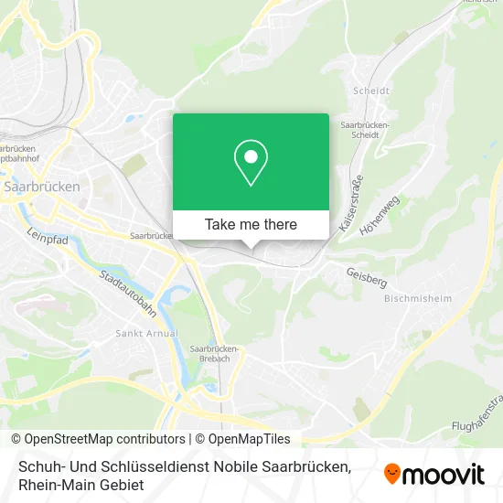 Карта Schuh- Und Schlüsseldienst Nobile Saarbrücken