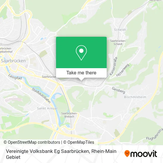 Карта Vereinigte Volksbank Eg Saarbrücken