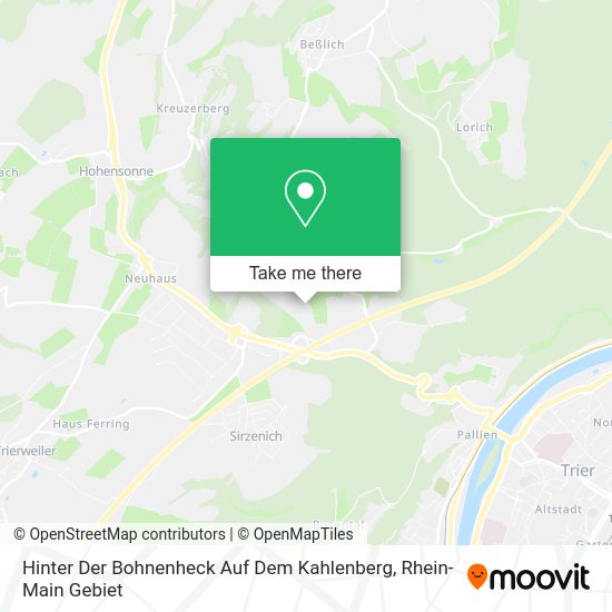 Карта Hinter Der Bohnenheck Auf Dem Kahlenberg