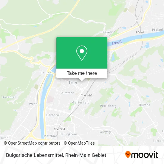 Карта Bulgarische Lebensmittel