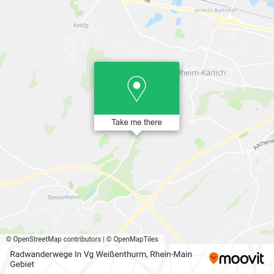 Карта Radwanderwege In Vg Weißenthurm