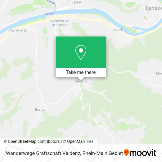 Карта Wanderwege Graftschaft Valdenz
