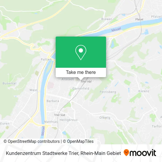 Kundenzentrum Stadtwerke Trier map