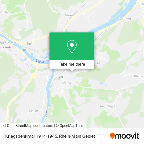 Карта Kriegsdenkmal 1914-1945