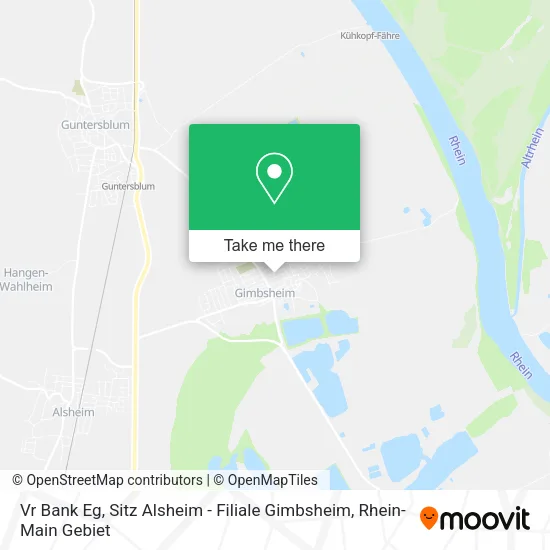 Карта Vr Bank Eg, Sitz Alsheim - Filiale Gimbsheim