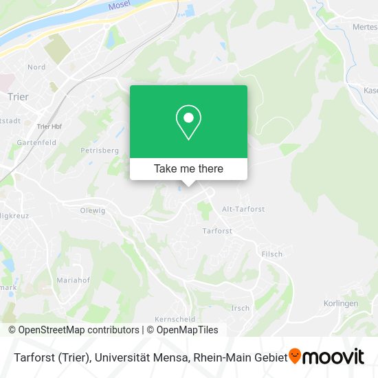 Карта Tarforst (Trier), Universität Mensa