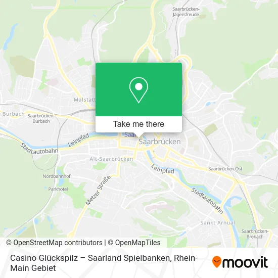 Casino Glückspilz – Saarland Spielbanken map