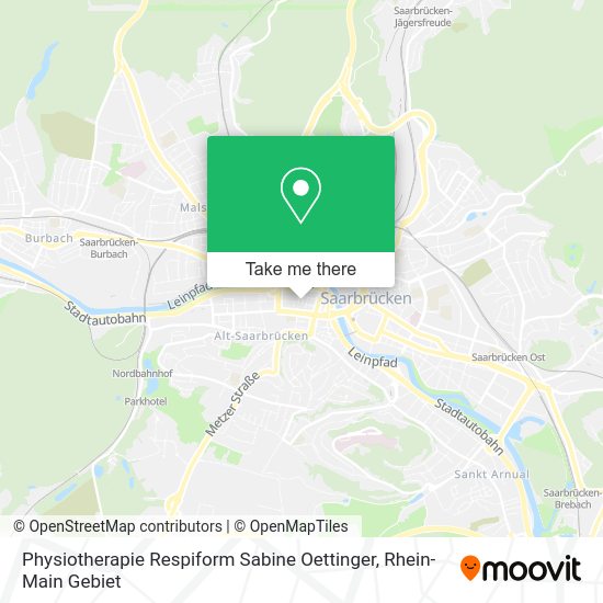 Карта Physiotherapie Respiform Sabine Oettinger