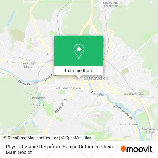 Карта Physiotherapie Respiform Sabine Oettinger
