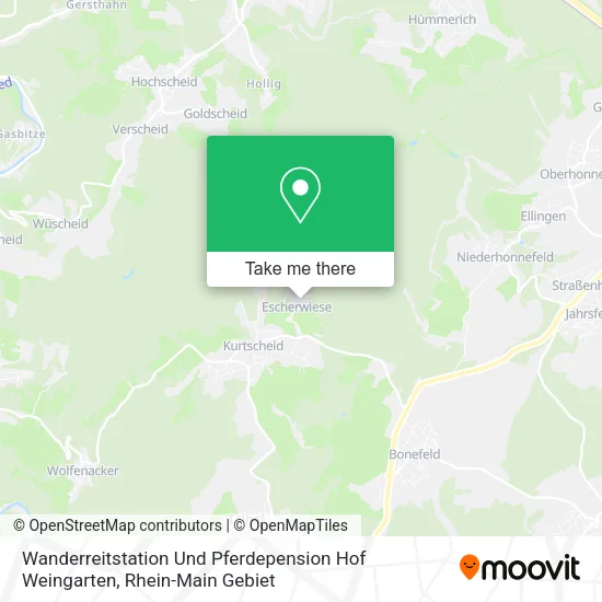 Карта Wanderreitstation Und Pferdepension Hof Weingarten