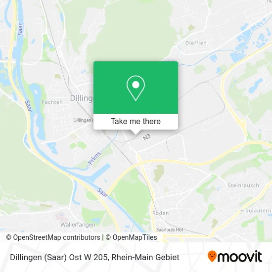 Dillingen (Saar) Ost W 205 map