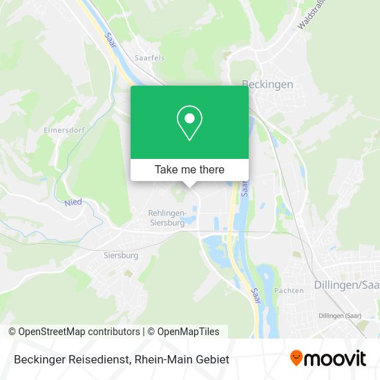 Карта Beckinger Reisedienst