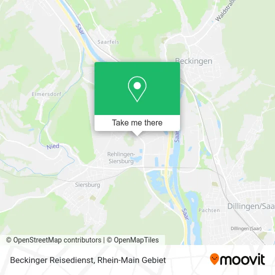 Карта Beckinger Reisedienst