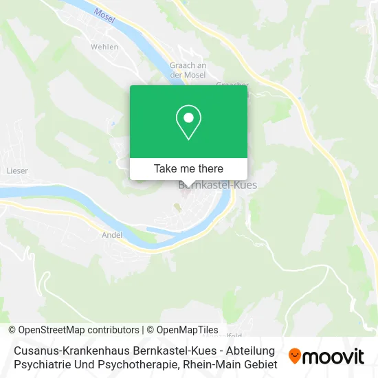 Карта Cusanus-Krankenhaus Bernkastel-Kues - Abteilung Psychiatrie Und Psychotherapie